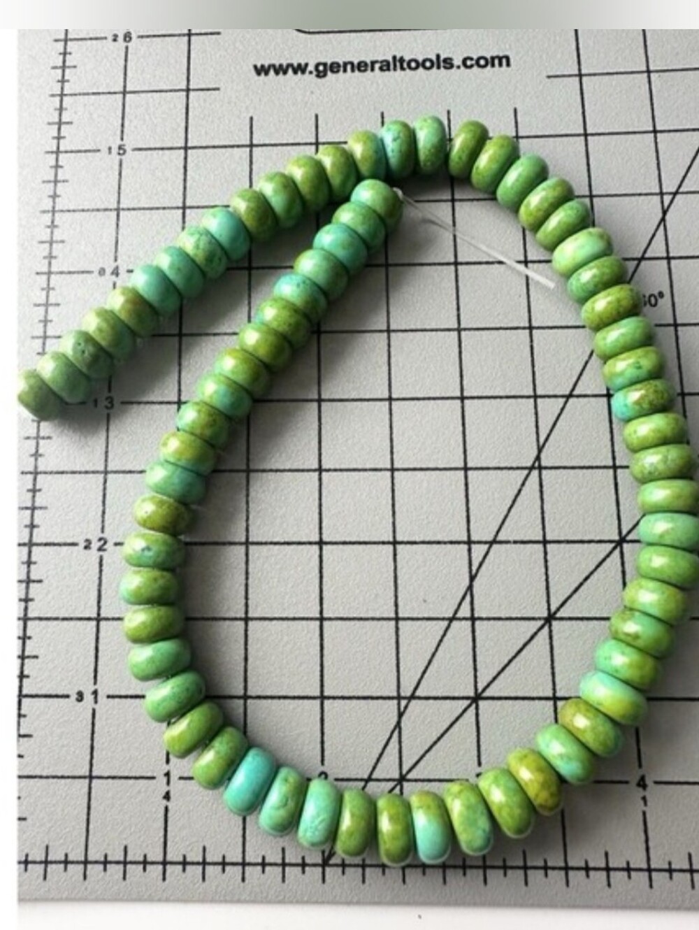Green Turquoise Heishi Bead Necklace - Unbranded